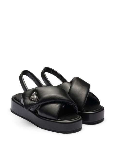 farfetch Prada soft padded sandals